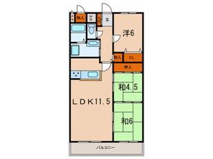 エアリコート上高丸の物件間取画像